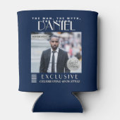 Custom Party Drink Cooler, Modern Magazine Cover Blikjeskoeler (Achterkant)