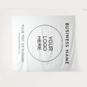 Custom Party Event Seminar Logo Tekstachtergrond Wandkleed (Voorkant (horizontaal))