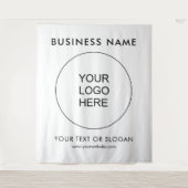Custom Party Event Seminar Logo Tekstachtergrond Wandkleed (Voorkant)