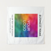 Custom Party Event Seminar Zakelijke Logo Sjabloon Wandkleed (Voorkant (horizontaal))