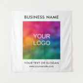 Custom Party Event Seminar Zakelijke Logo Sjabloon Wandkleed (Voorkant)