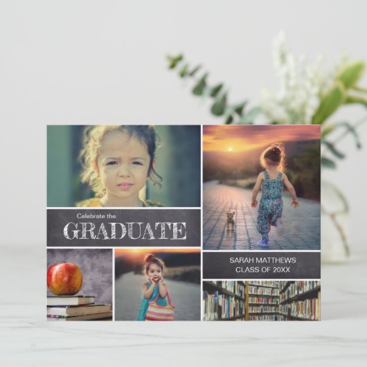 Custom Party Foto Kleuterschool Afstuderen Kaart (Staand voorkant)