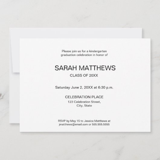 Custom Party Foto Kleuterschool Afstuderen Kaart (Achterkant)