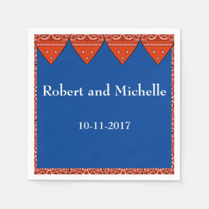 Custom Party Servet Rood Bandana Print