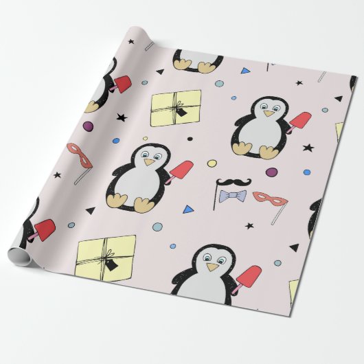 Custom Party Wrapping Paper voor kinderen Cadeaupapier (Uitgerold)