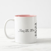 Custom Pas getrouwd Bride and Groom Tweekleurige Koffiemok (Links)