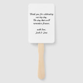 Custom Pas getrouwd Photo Song Afspeellijst Dank u Handwaaier (Achterkant)