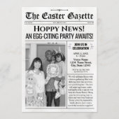 Custom Pasen Uitnodiging Uitnodiging Krant w. Foto (Voorkant)