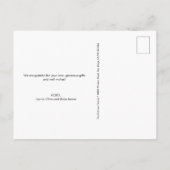 Custom Pasgeboren Foto Modern Baby shower Dank u Briefkaart (Achterkant)