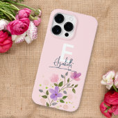 Custom Pastel Bloemen Lijst Delicate Roze Schattig Case-Mate iPhone Case