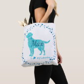 Custom pastel blue labrador retriever tote bag (Dichtbij)
