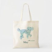 Custom Pastel Blue Poodle Silhouette custom Tote Bag (Voorkant)