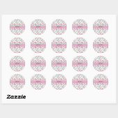Custom Pastel Cupcake Topper Name Sticker Sheet (Vel)