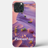 Custom Pastel Desert met Cactus Plant Monogram Case-Mate iPhone Case (Achterkant)