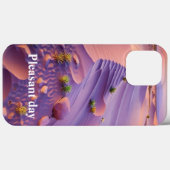 Custom Pastel Desert met Cactus Plant Monogram Case-Mate iPhone Case (Achterkant (horizontaal))