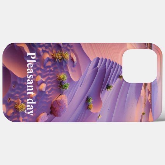 Custom Pastel Desert met Cactus Plant Monogram Case-Mate iPhone Case (Achterkant (horizontaal))