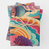 Custom Pastel Dome Dream Wrapping Set (3 vellen) Inpakpapier Vel (In situ)