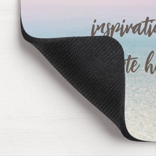 CUSTOM Pastel Dream Beach Motivational Quote Muismat (Hoek)