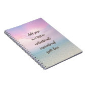 CUSTOM Pastel Dream Beach Motivational Quote Notitieboek (Rechterzijde)