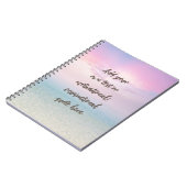 CUSTOM Pastel Dream Beach Motivational Quote Notitieboek (Linkerzijde)