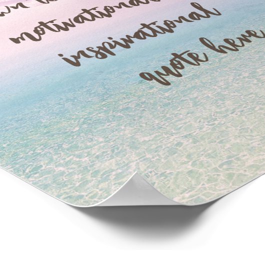CUSTOM Pastel Dream Beach Motivational Quote Poster (Hoek)