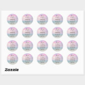 CUSTOM Pastel Dream Beach Motivational Quote Ronde Sticker (Vel)
