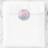 CUSTOM Pastel Dream Beach Motivational Quote Ronde Sticker (Tas)