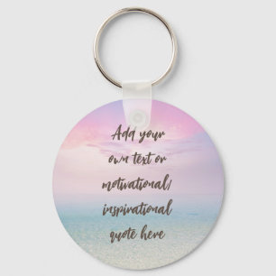CUSTOM Pastel Dream Beach Motivational Quote Sleutelhanger