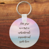 CUSTOM Pastel Dream Beach Motivational Quote Sleutelhanger (Voorkant)