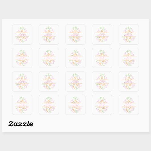 Custom Pastel Easter Egg Return Address Labels (Vel)