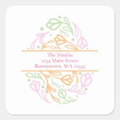 Custom Pastel Easter Egg Return Address Labels (Voorkant)