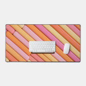 Custom Pastel Geometric Desk Mat – Abstract Modern (Keyboard & Muis)