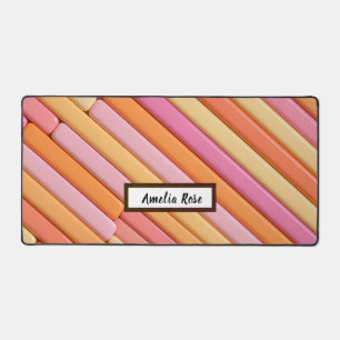 Custom Pastel Geometric Desk Mat – Abstract Modern