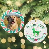 Custom Pastel Green Labrador Retriever Christmas  Keramisch Ornament