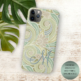 Custom Pastel Groen Geel Blauw Roze Paisley Art Case-Mate iPhone Case