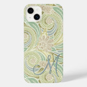 Custom Pastel Groen Geel Blauw Roze Paisley Art iPhone Hoesje (Achterkant)