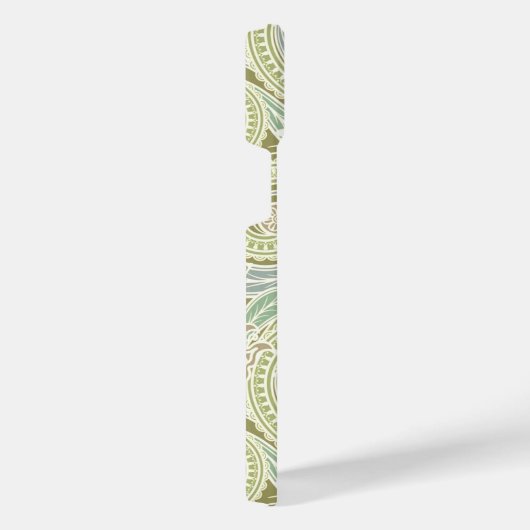 Custom Pastel Groen Geel Blauw Roze Paisley Art iPhone Hoesje (Rechterkant)