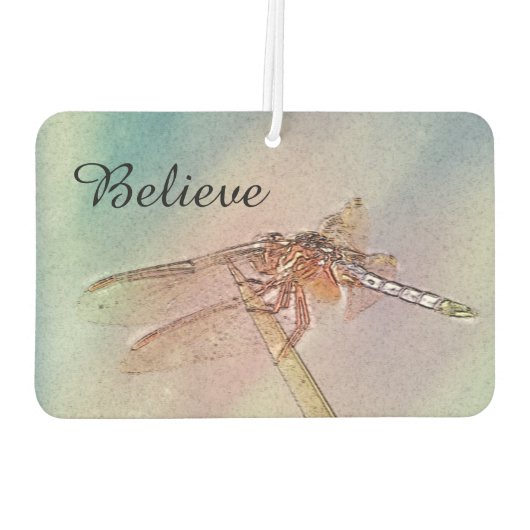 Custom Pastel Inspirerend Dragonfly Luchtverfrisser (Achterkant)