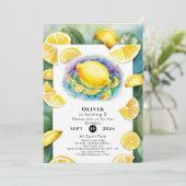Custom Pastel Lemon Verjaardag Kaart (Staand voorkant)