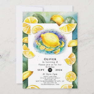 Custom Pastel Lemon Verjaardag Kaart