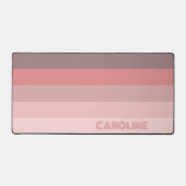 Custom Pastel Mauve Blush Roze Strepen Art Patroon Bureaumat (Voorkant)
