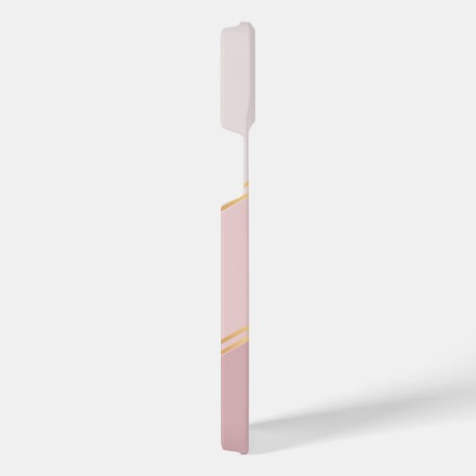 Custom Pastel Mauve Roos Blush Roze Art Stripes iPhone Hoesje (Rechterkant)