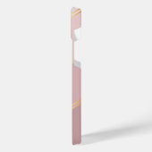 Custom Pastel Mauve Roos Blush Roze Art Stripes iPhone Hoesje (Linkerkant)