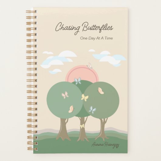 Custom Pastel Modern Boho Butterfly Planner (Voorkant)