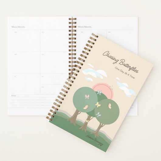 Custom Pastel Modern Boho Butterfly Planner (Display)