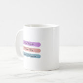 Custom Pastel Motivational Quote Design Koffiemok (Voorkant links)