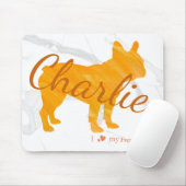 Custom Pastel Orange French Bulldog - Frenchie Muismat (Met muis)