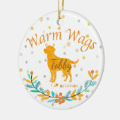 Custom Pastel Orange Labrador Retriever Christmas Keramisch Ornament (Links)