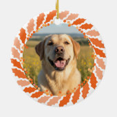 Custom Pastel Orange Labrador Retriever Christmas Keramisch Ornament (Achterkant)