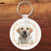 Custom pastel orange labrador retriever keychain (Achterkant)